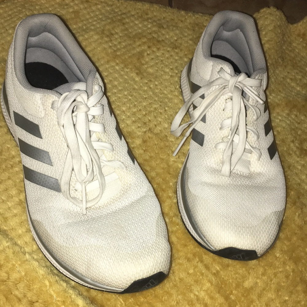 Men’s white adidas shoes